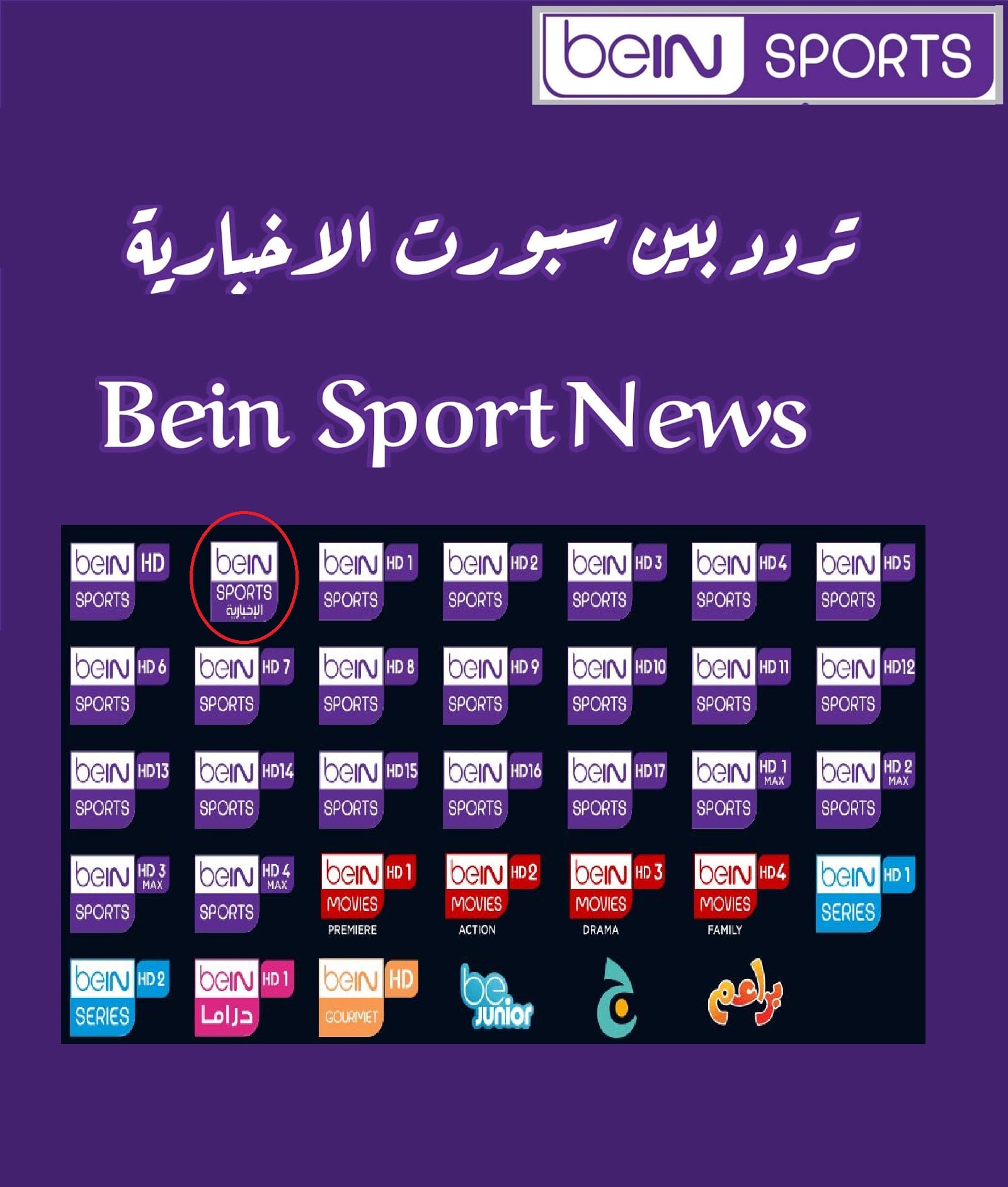 beIN SPORTS تردد قناة بين سبورت الرياضية 2022 المفتوحة على النايل سات الناقلة لقرعة دوري الابطال
